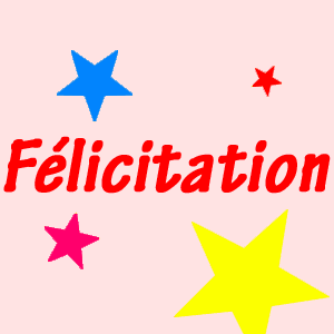 Gif animé félicitations étoiles